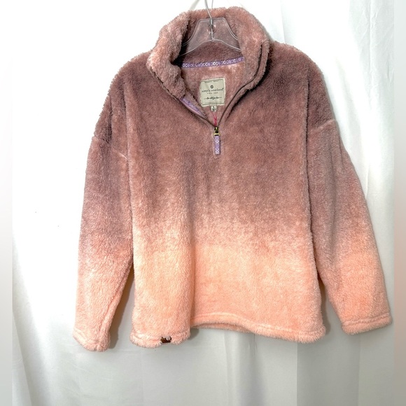 NWT Simply Southern Ombré Pullover Soft Sherpa Sweater Jacket Size Large - Picture 2 of 15